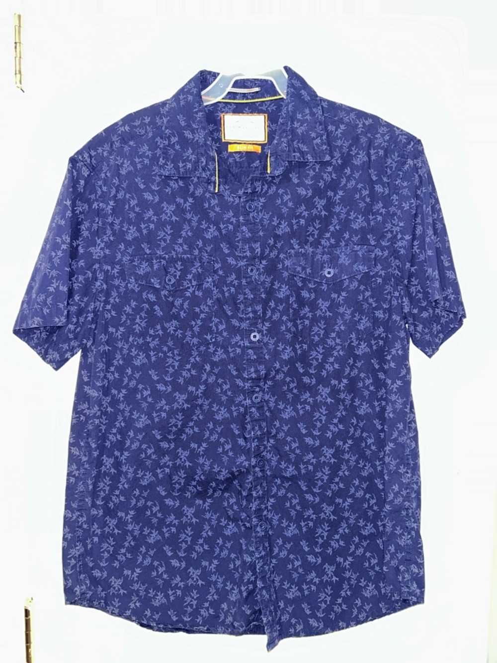 Denim & Flower Blue Floral Short-Sleeve Button-Down Shirt